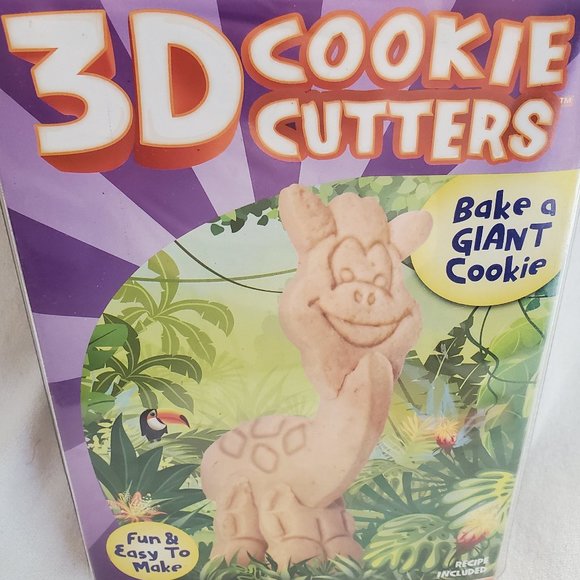 3D Cookie Cutters Bake A Giant Cookie Fish Giraffe - Picture 3 of 6
